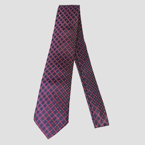 #6606 Clericci Red and Black Small Squares Mens Necktie, Tie